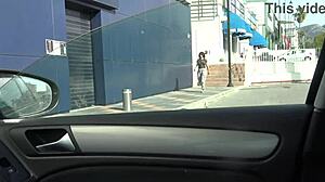 Amateur wife shares outdoor blowjob with black man near home