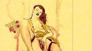 Vintage erotic animation evokes deep nostalgia and desire.