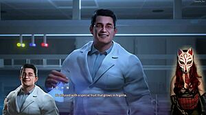 Apocalust 9 - gamer girl in see-through bra playing a porn game 😏