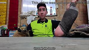 work sucks, but i escape into foot fantasy dreams with my step gay dad! 😌🦶