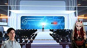 Apocalust 9 - gamer girl in see-through bra playing a porn game 😏