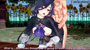 Clorinde delivers steamy blowjob in Genshin Impact fantasy 3D scene