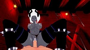 cerberus fucks judgement intensely in helltaker pov