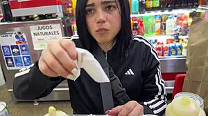 Petite Colombian Amateur Slut Deepthroats in POV During Business Trip With Perverted Cousin