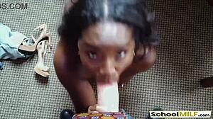 Stepmom naomi foxxx teaches sex-ed at work