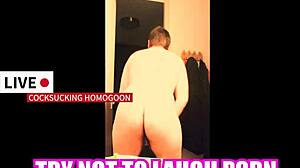 try not to laugh at this silly gay cocksucking video