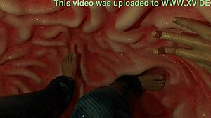 Kayleigh faces the staircase challenge with femdom assfucking