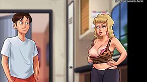 Three horny and thirsty for sex teens got a big cock inside their petite and young pussy l my sexiest gameplay moments l summertime saga v0185 l part 27