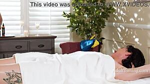 Maid Olive Glass and Masseuse Alex Coal Get Laid in Wild Hotel Scissoring