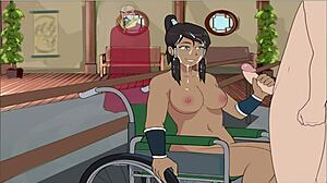 Busty Korra's Handjob In Four Element Trainer!