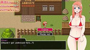 conseguindo um bikini vermelho sexy de uma outra garota - rural jk exhibitionist 2 - parte 2