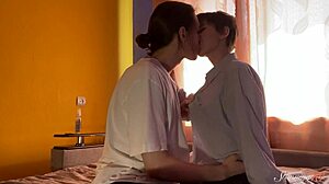 Teen Cutie Alisa Drains Slim Boy Dorian's Huge Cock