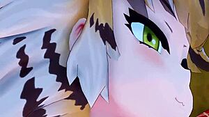 In this anime episode, bengal tiger from kemono friends gets fucked hard by friends