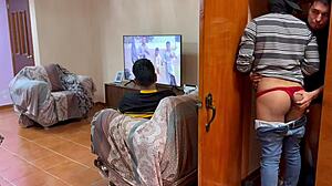 Unknown Guy Sneaks In for Secret Bedroom Fun with Boyfriend