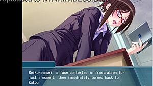 Heyy, this beautiful teacher can't resist my control behind her glasses! 😈