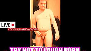 try not to laugh at this silly gay cocksucking video