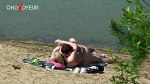 Beach Voyeur Spots Naughty Teen 18+ Banging Boyfriend in Public
