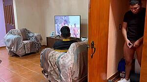 Unknown Guy Sneaks In for Secret Bedroom Fun with Boyfriend