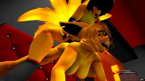 roxy foxy in cartoon anime style 😊