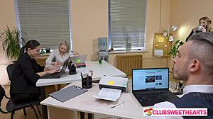 X-Ray Temptations Drive Wild Office Fucking with Colleagues on Lunch Break  