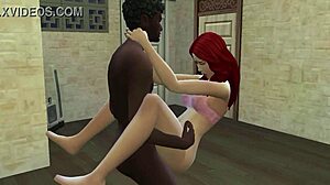 Horny black fucks a cute redhead