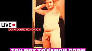 try not to laugh at this silly gay cocksucking video