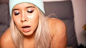 Horny Blonde Cutie Has Steamy Video Call with Sugar Daddy