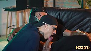 Twins And Brother Engage In Wild Orgy With Three Cocks