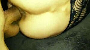 i used her rough in stockings, stretching every hole, milf with natural tits.