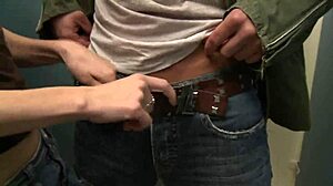 White teen fucked by two guys publicly