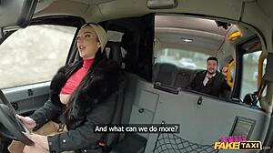 female fake taxi driver lady rides hard cock passionately
