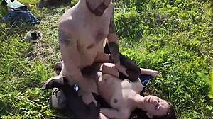 Gymnast gets ass fucked publicly watched