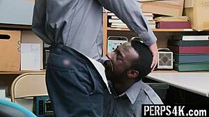 muscular black gay loss prevention officer fucks young twink bareback as punishment for stealing in shop - perps4k