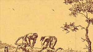 Intense Vintage Erotic Anime Illustration with Comic Style Hentai