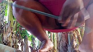 hot girl without panties in public outdoors