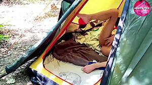 Saw Solo Masturbation Girl While Camping