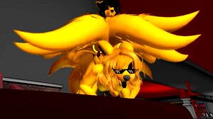 roxy foxy in cartoon anime style 😊