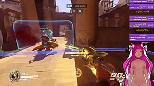 vtuber lewdneko plays overwatch and gets spanked part 1