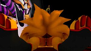 roxy foxy in cartoon anime style 😊