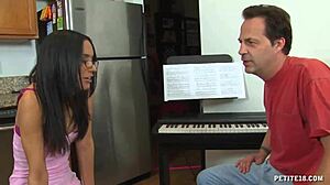 Teen Babe Pays for Lessons with Tight Pussy