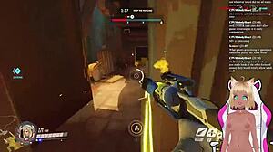 vtuber lewdneko plays overwatch and gets spanked part 1