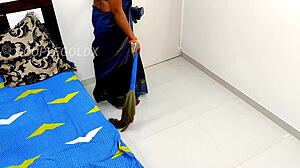 Caught my asian maid wife bent over and tore into her tight pussy