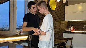 I, uh, got this sweet guy over... juicy blowjob got him off!