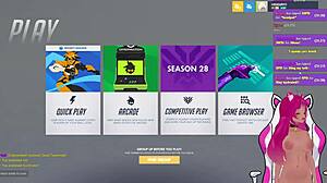 vtuber lewdneko plays overwatch and gets spanked part 1