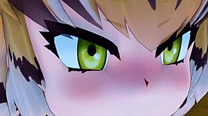 In this anime episode, bengal tiger from kemono friends gets fucked hard by friends