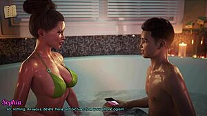 A wife and stepmother unwinding together