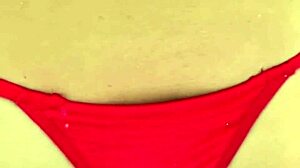 Horny Stepmom Teases in Sexy Christmas Bikini with Dirty Talk.