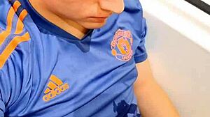 Cute French boy pisses and cums on face! 😲