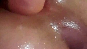 Tight Shemale Stretches with 11-Inch Dildo in Solo Play