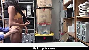 Sophia Leone caught stealing in strip search!